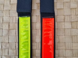 Reflexflärp Längd 10 cm Bredd 25 mm Röd/gul Kardborre