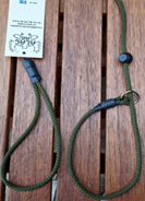 Retrieverkoppel Nylon Mörkgrön Längd ca 190 cm Diameter 6 mm Alac