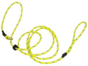 Retrieverkoppel Polyestersilke Reflex Gul Stopp Längd ca 180 cm Diameter 6 mm