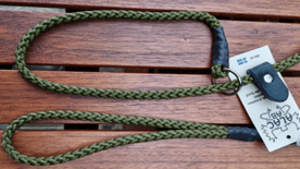 Retrieverkoppel Nylon Grön Längd ca 190 cm Diameter 10 mm Alac