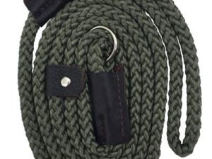 Retrieverkoppel Nylon Olive Längd ca 150 cm Diameter 12 mm