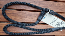 Retrieverkoppel Nylon Svart Längd ca 190 cm Diameter 12 mm Alac