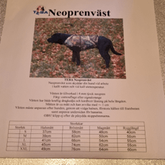 Neoprenväst Camo XXL Halsmått 49 cm Bröstmått 76 cm Magmått 64 cm Rygglängd 60 cm Teba