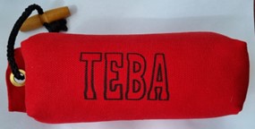 Tygdummy Ca 300 g Röd Trähandtag Totallängd utan handtag ca 23 cm Diameter ca 8 cm