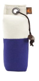 Tygdummy Ca 250 g Lining Vit/blå Plasthandtag Totallängd utan handtag ca 15,5 cm Diameter ca 6,5 cm