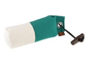 Tygdummy Ca 250 g Grön/vit Plasthandtag Totallängd utan handtag ca 19 cm Diameter ca 6 cm