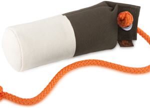 Tygdummy Ca 250 g Khaki/vit Rephandtag Totallängd utan handtag ca 19 cm Diameter ca 6 cm