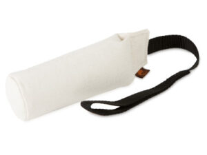 Tygdummy Ca 250 g Vit Bandhandtag Totallängd utan handtag ca 19 cm Diameter ca 6 cm