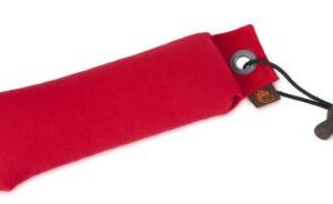 Tygdummy Ca 300 g Röd Plasthandtag Totallängd utan handtag ca 23 cm Diameter ca 6 cm