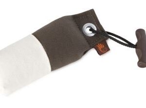 Tygdummy Ca 150 g Khaki/vit Plasthandtag Totallängd utan handtag ca 15,5 cm Diameter ca 5 cm