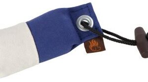 Tygdummy Ca 80 g Blå/vit Plasthandtag Totallängd utan handtag ca 12 cm Diameter ca 4,5 cm