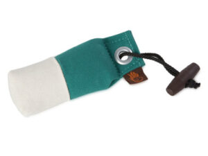 Tygdummy Ca 80 g Grön/vit Plasthandtag Totallängd utan handtag ca 12 cm Diameter ca 4,5 cm