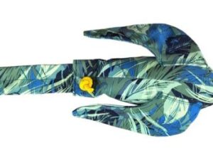 Fågel tygdummy Ca 600 g Blåmönstra Med vingar Totallängd utan handtag ca 65 cm