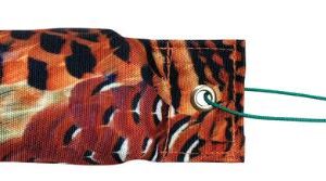 Tygdummy Ca 250 g Fasantuppmönstrad Plasthandtag Totallängd utan handtag ca 19 cm Diameter ca 6,5 cm