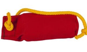 Tygdummy Ca 250 g Röd Rephandtag Totallängd utan handtag ca 19 cm Diameter ca 6 cm