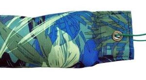 Tygdummy Ca 500 g  Blåmönstrad Plasthandtag Totallängd utan handtag ca 28 cm Diameter ca 7 cm