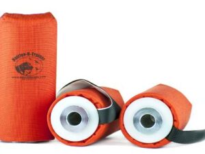 Dummy till apportkastare Orange tyg med svart streamer Längd ca 18 cm Diameter ca 8 cm RRT