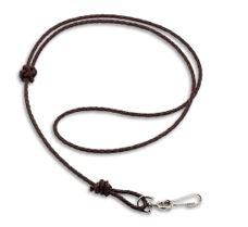 Läderband till visselpipa Flätat Mörkbrunt