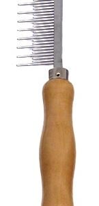 Kam Pigg kort ca 15 mm/lång ca 27 mm Trähandtag HPP