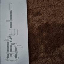 Kattklös 230-250 cm Plysch brun Stolpar beige Sändes EJ på postorder Hämtas i Höör